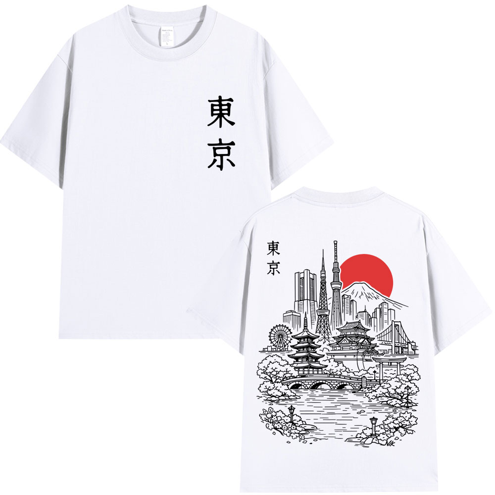 Vintage Fashion Tokyo - T-shirt Grafica Stile Giapponese Tokyo Sakura