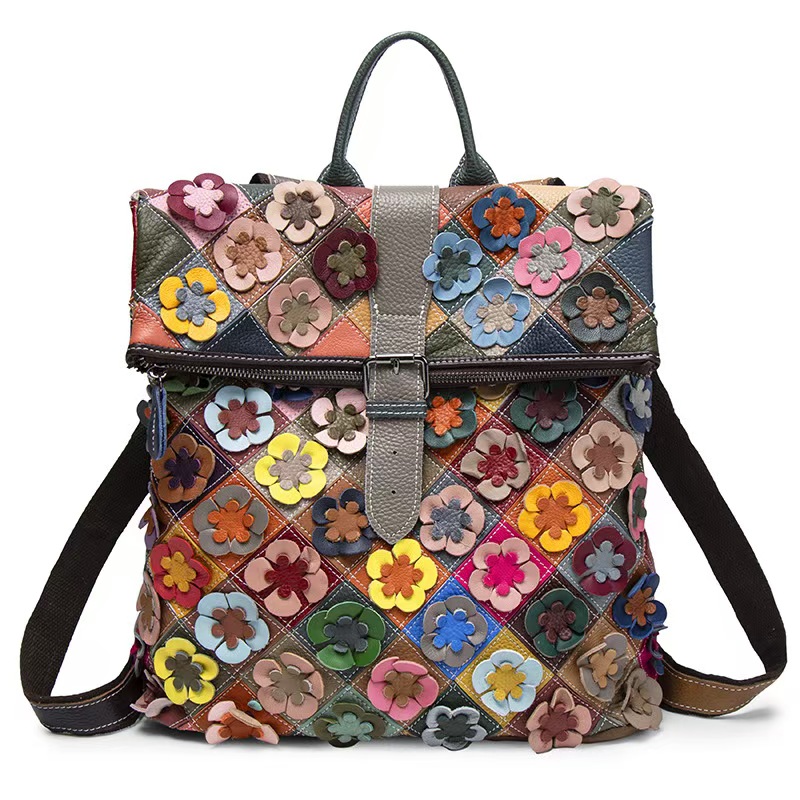 Vintage Women Fashion - Zaino Vintage in Vera Pelle per