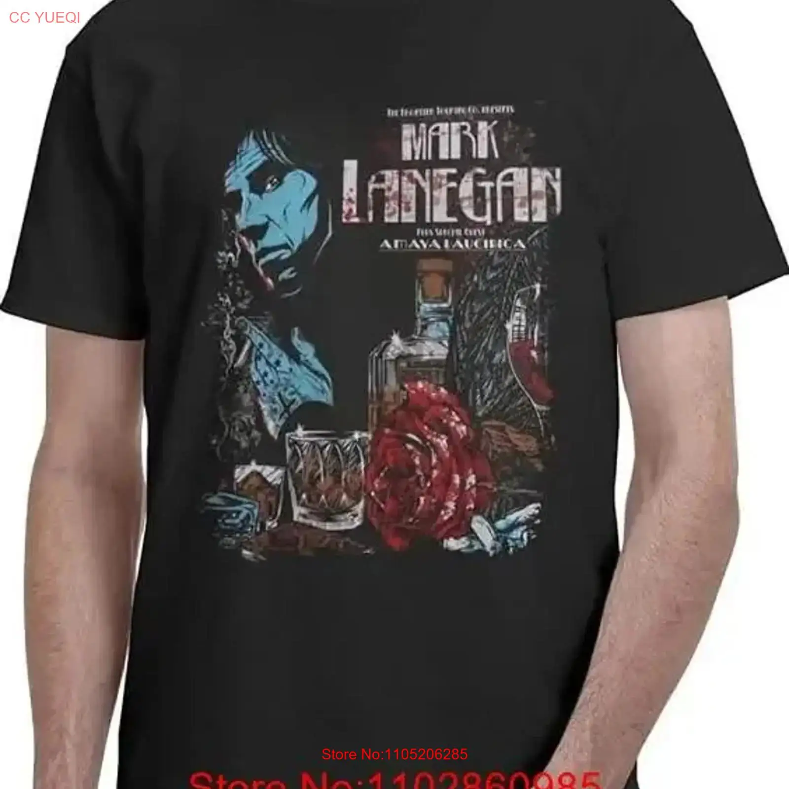 Vintage Fashion Wear - Maglietta Mark Lanegan in cotone pesante