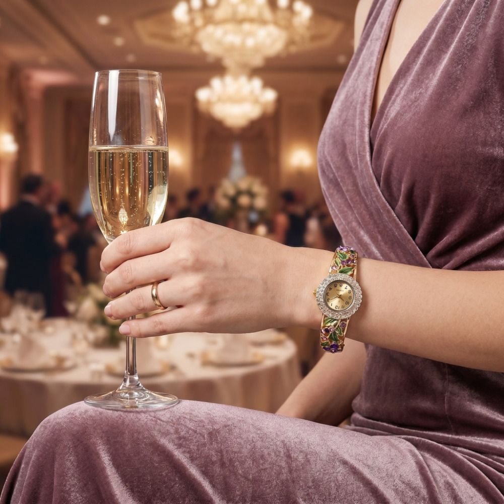 Vintage Fashion Week - Orologio Vintage Ricco di Fiori, Bracciale