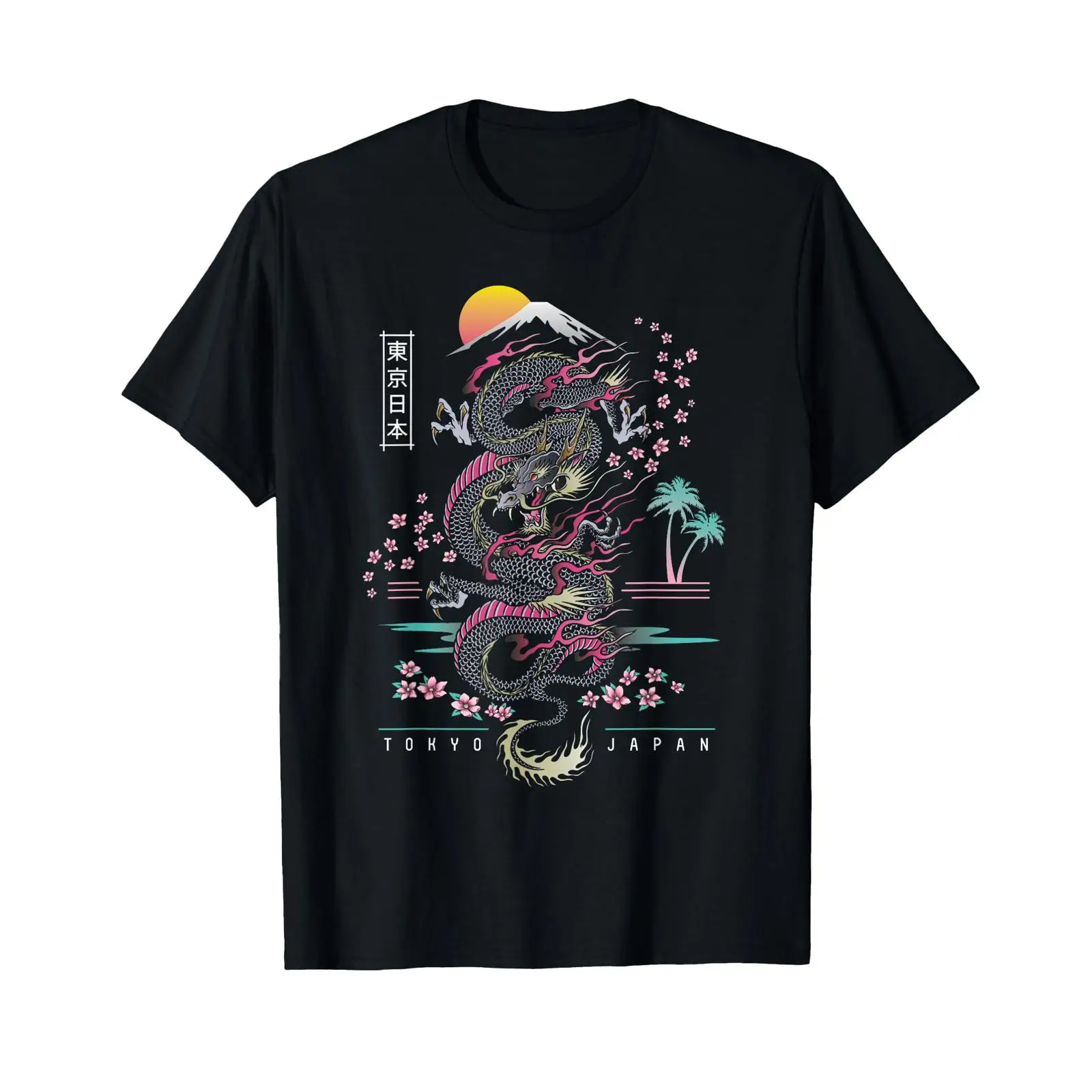 Vintage Fashion Tokyo - Maglietta giapponese Tokyo Dragon in stile