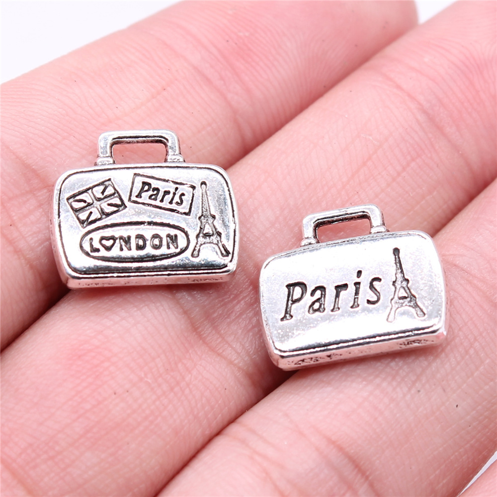 Vintage Fashion London - WYSIWYG 5 pz 16x14mm Argento Antico