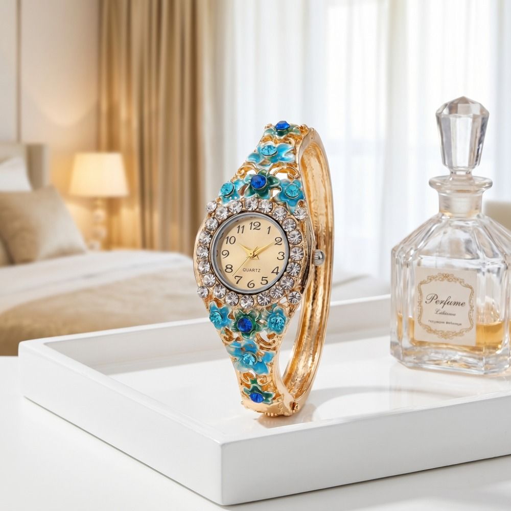 Vintage Fashion Week - Orologio vintage ricco di fiori, bracciale