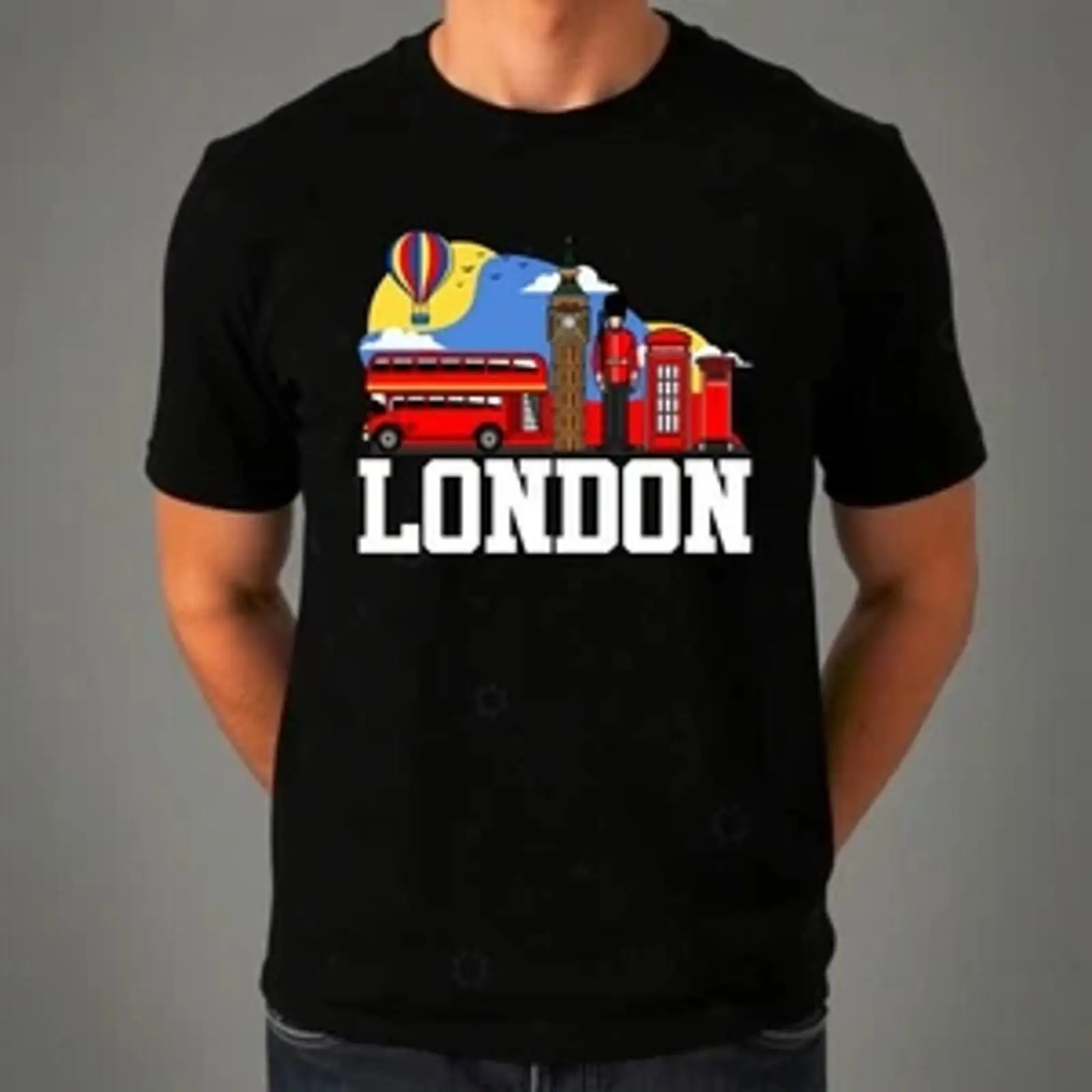 Vintage Fashion London - T-shirt Londra Inghilterra Union Jack Trendy
