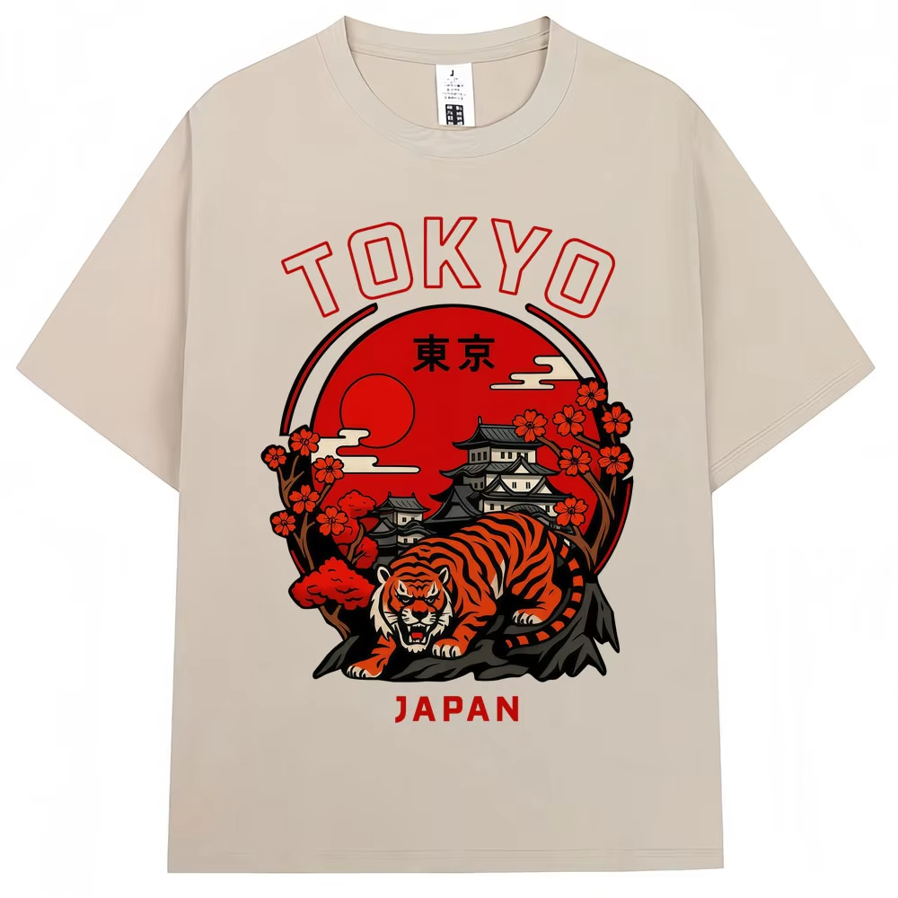 Vintage Fashion Tokyo - T-shirt con Grafica Tokyo Tiger Sakura
