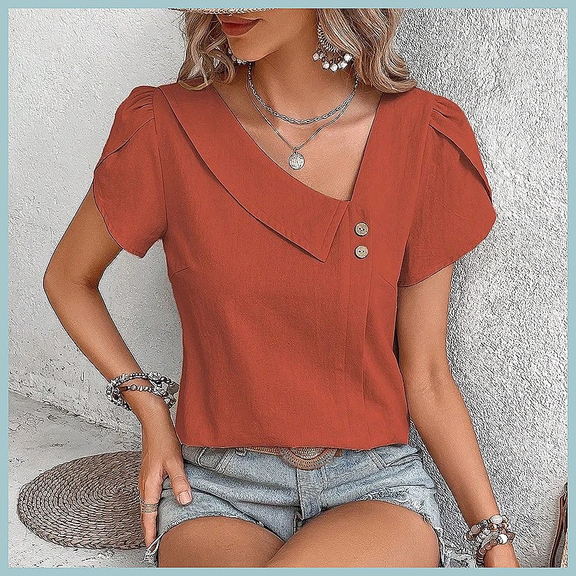 Vintage Women Fashion - Camicetta Estiva Vintage 2024 per Donna,