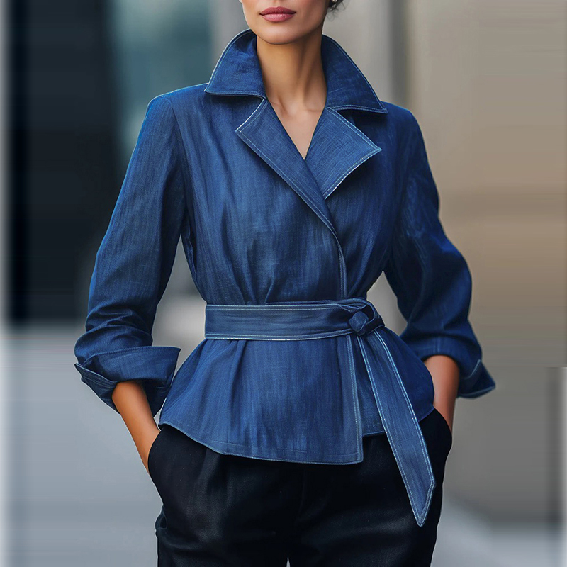 Vintage Women Fashion - Giacca di Jeans Moda Autunno Primavera