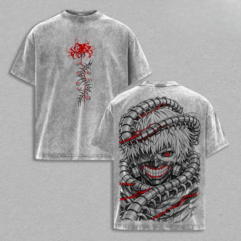Vintage Fashion Tokyo - Maglietta Retrò Manga Kaneki Ken Tokyo