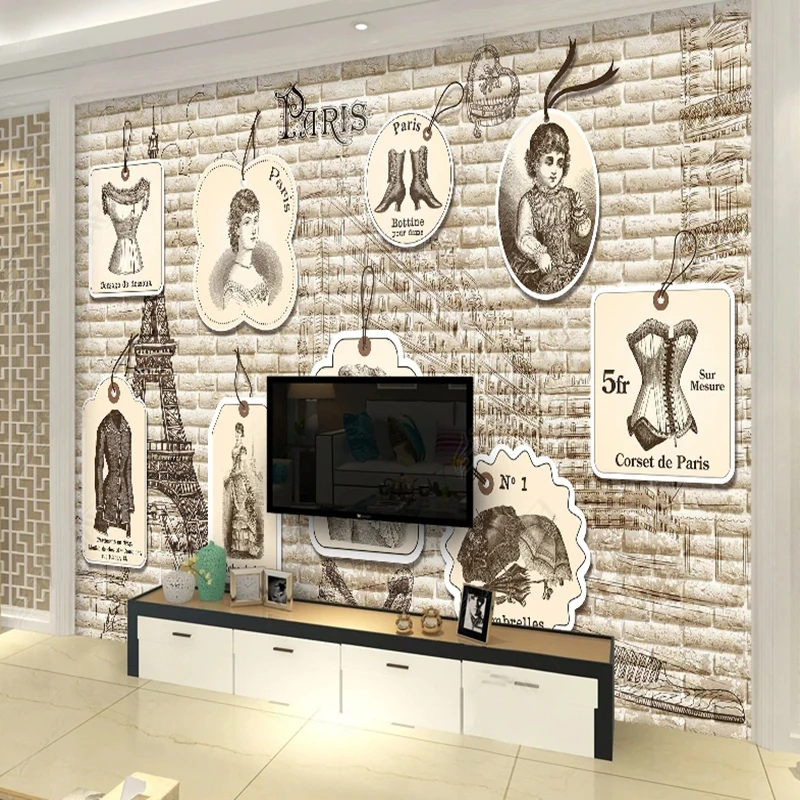 Carta da Parati Murale 3D con  - Vintage Fashion Labels recensione e prezzo