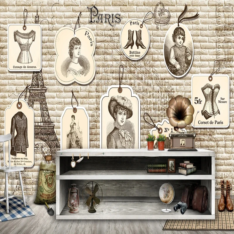 Carta da Parati Murale 3D con  - Vintage Fashion Labels recensione e prezzo