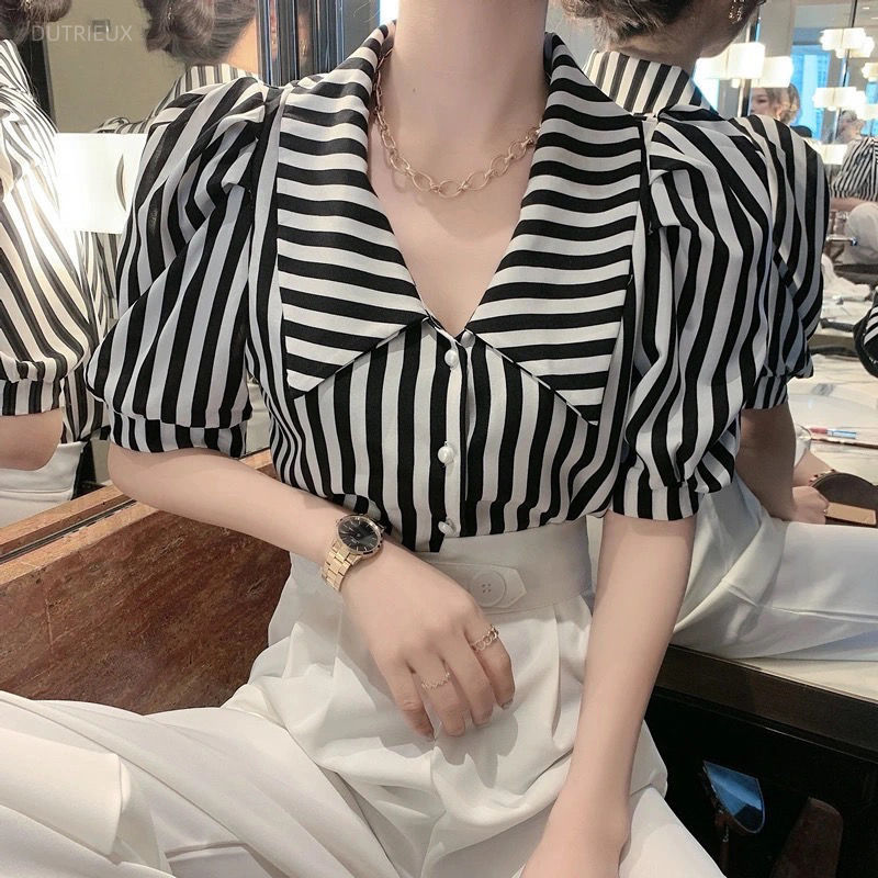 Moda a righe Blusas Camicie da - Vintage Fashion De recensione e prezzo