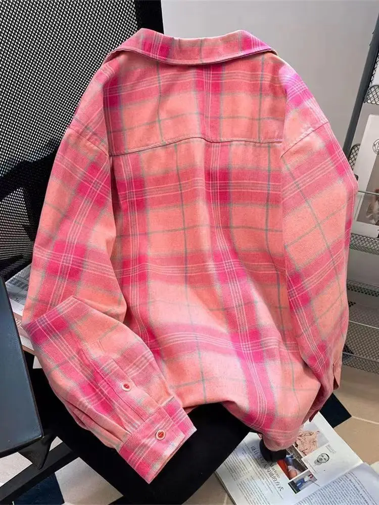Y2k Camicia scozzese rosa vint - Vintage Fashion De recensione e prezzo