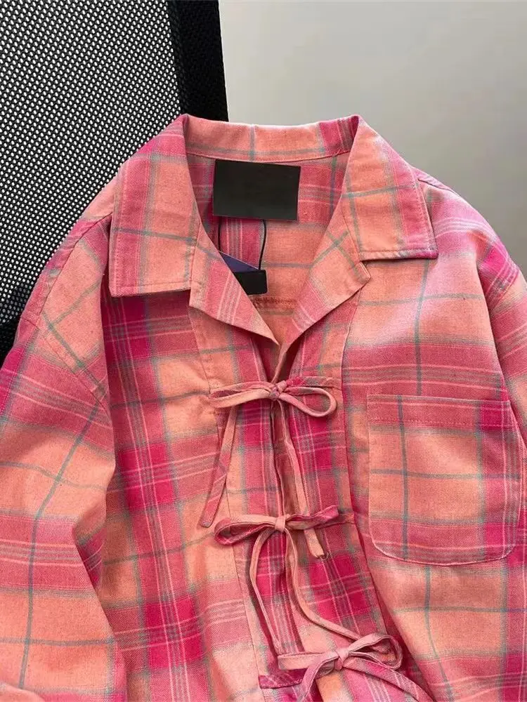 Y2k Camicia scozzese rosa vint - Vintage Fashion De recensione e prezzo