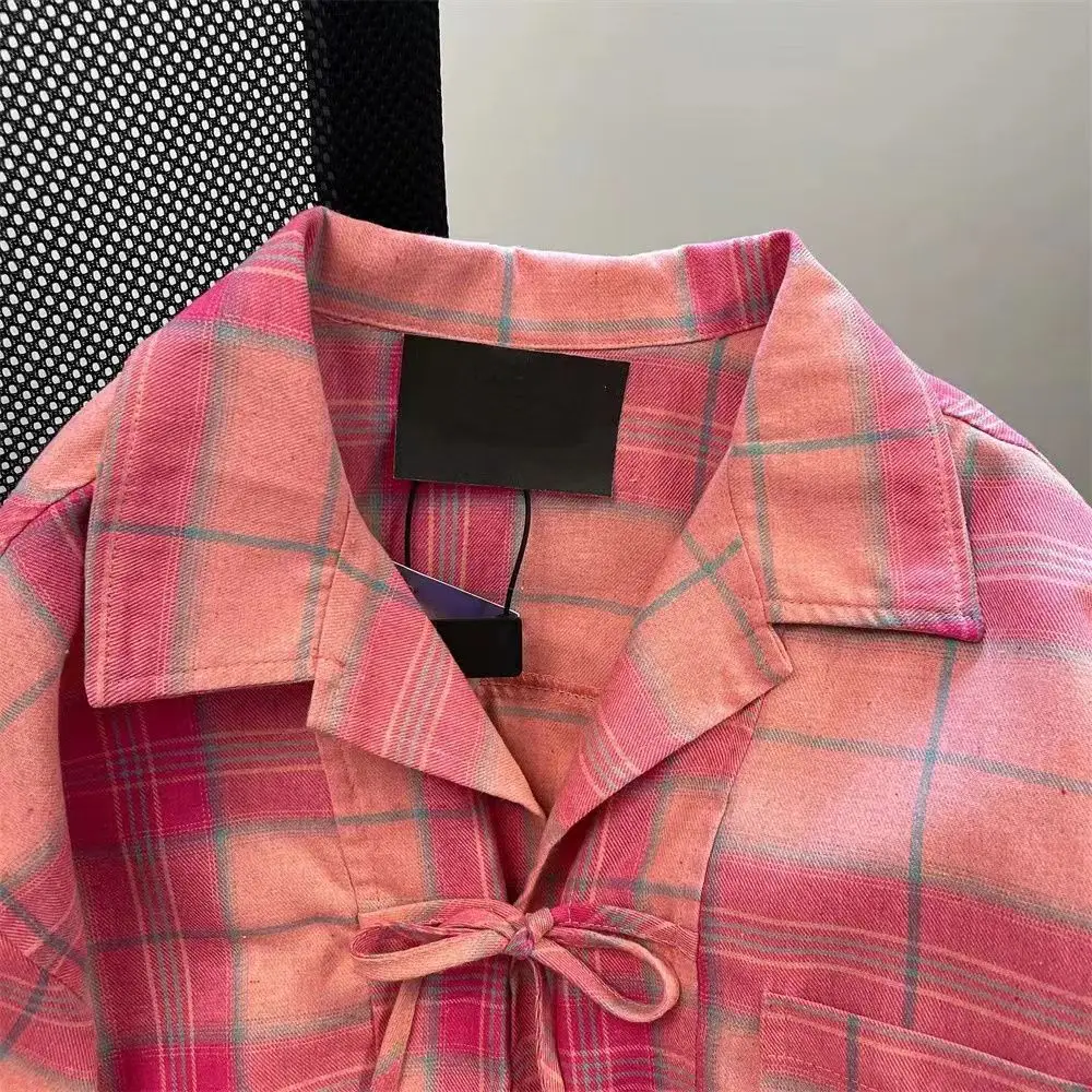 Y2k Camicia scozzese rosa vint - Vintage Fashion De recensione e prezzo