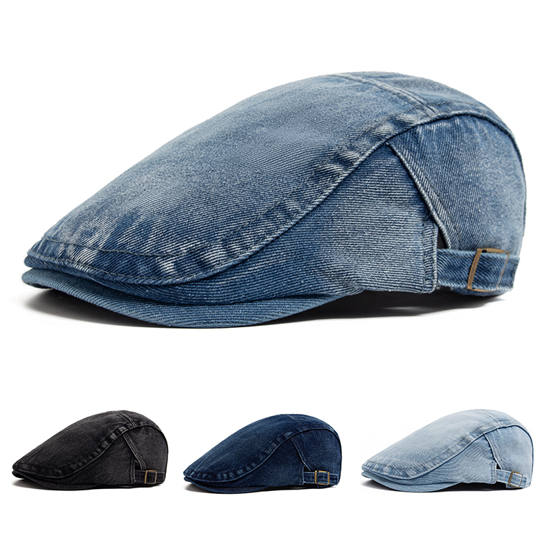 New Denim Cotton Beret Men Vin - Vintage Fashion Nz recensione e prezzo